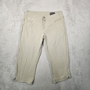 Kuhl Crop Pants Womens 12 Beige Capri Hiking Outdoors Performance Granola Girl